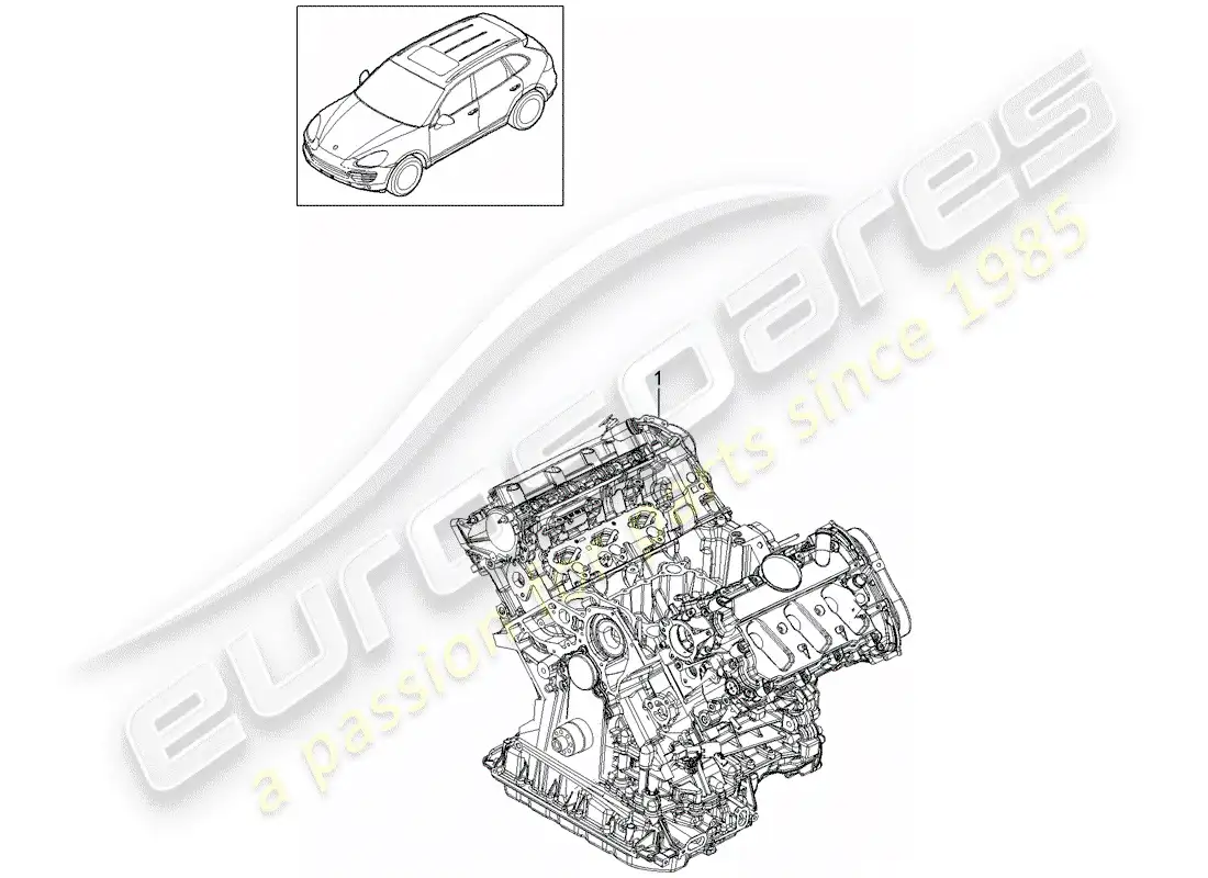 porsche 2012 (cayenne e2 92a) long block parts diagram