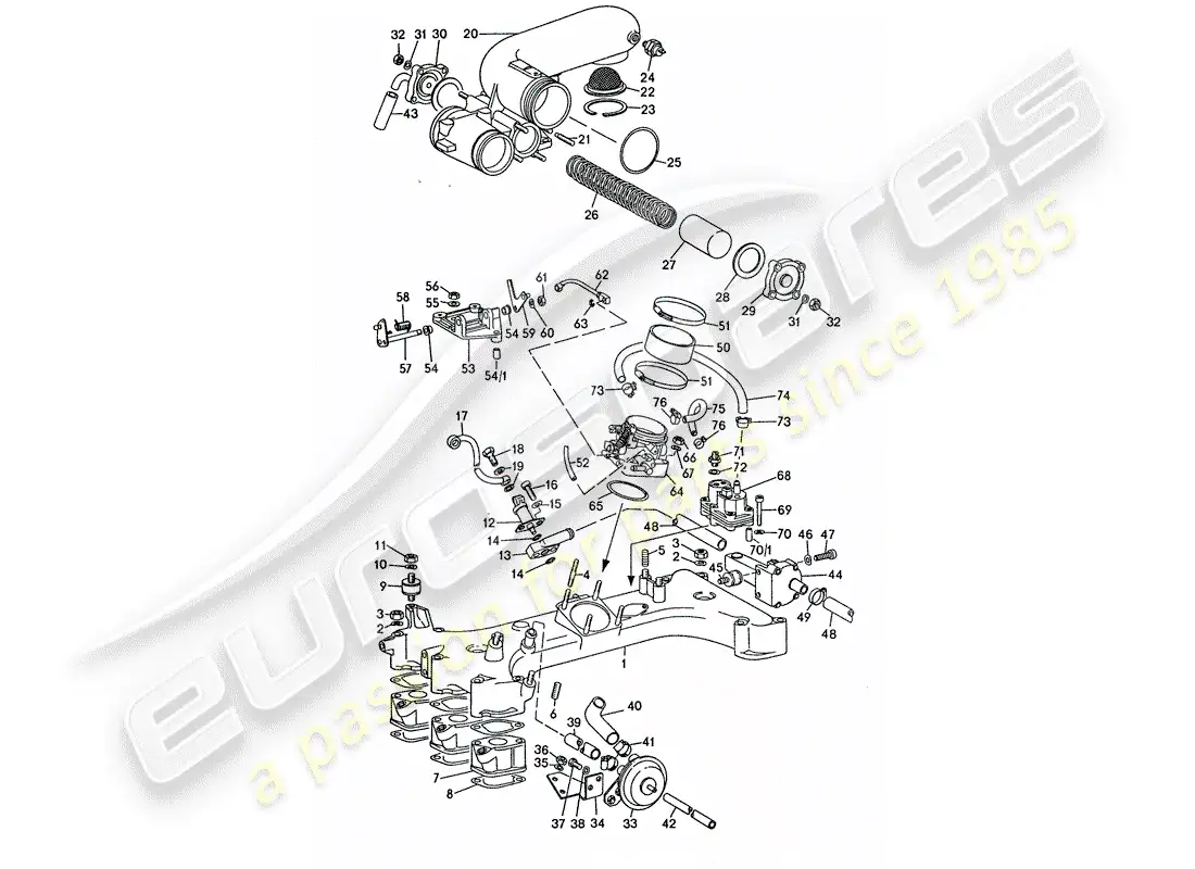porsche 1976 (911 turbo) for - k - jetronic parts diagram