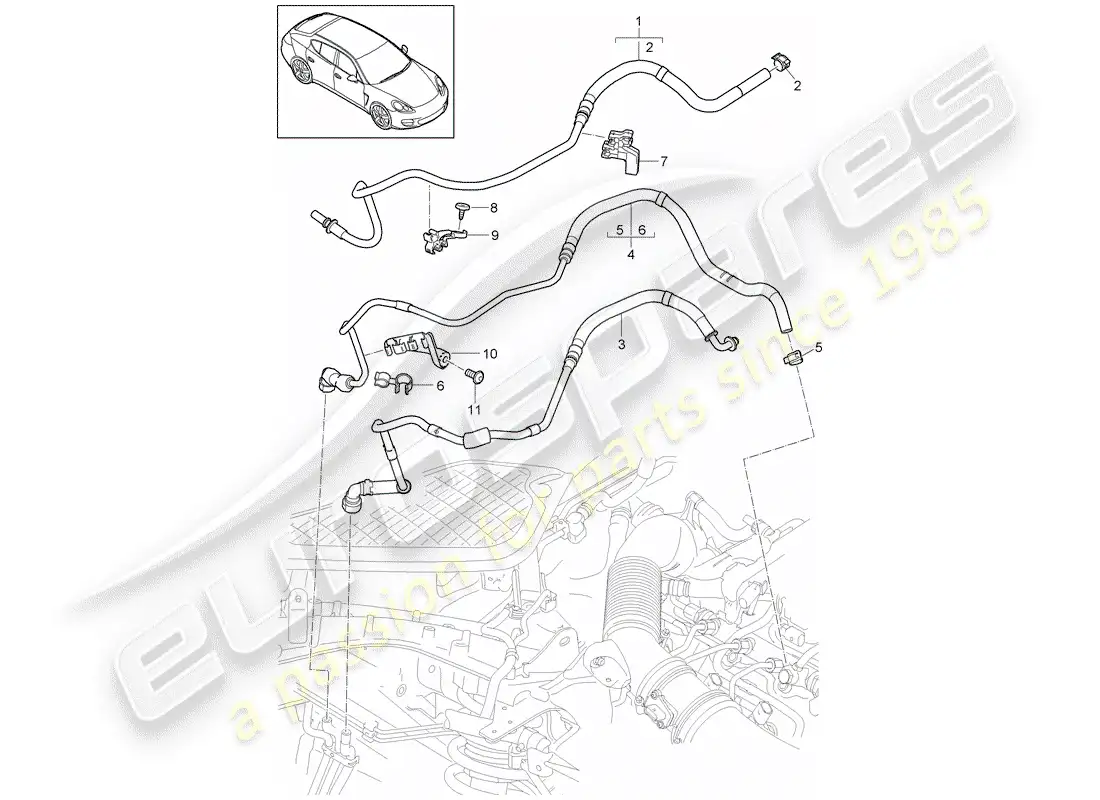 porsche 2012 (panamera 970) fuel system parts diagram