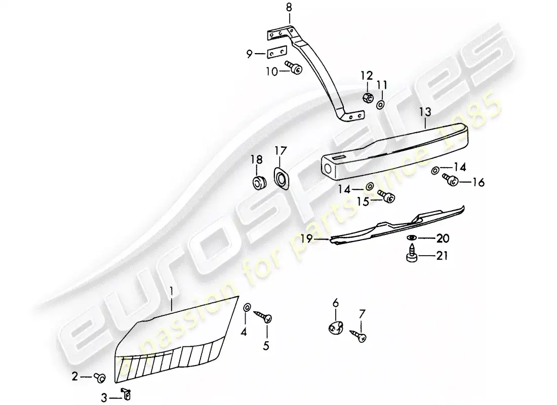 porsche 1966 (911/912) interior equipment - doors - d >> - mj 1968 parts diagram