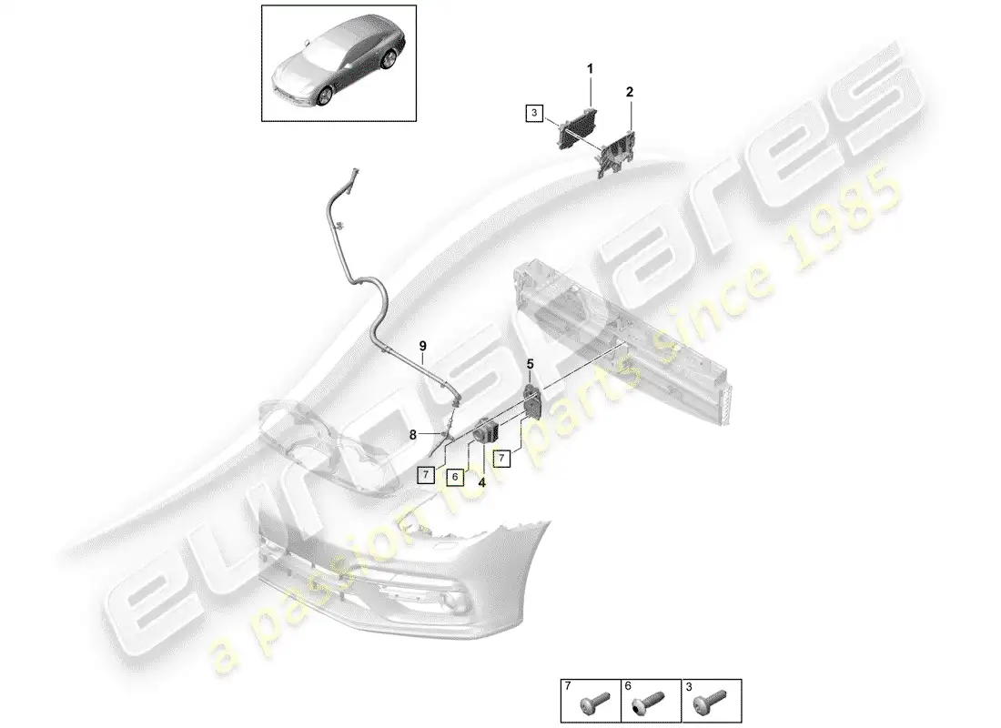 porsche 2019 (panamera 971-1) single parts parts diagram