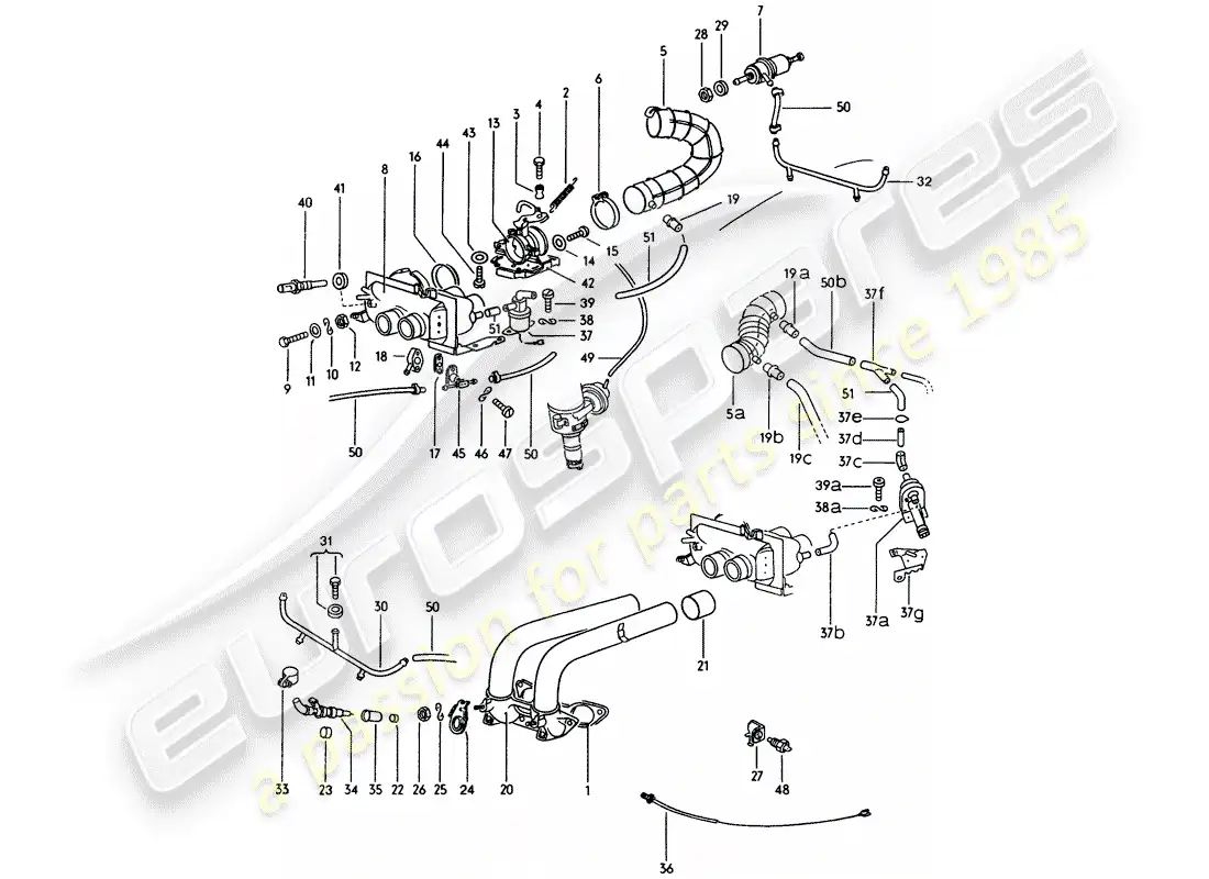 porsche 1973 (914) injection system parts diagram