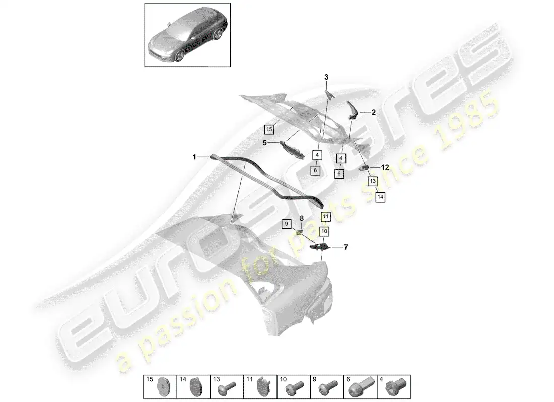 porsche 2017 (panamera 971-1) gaskets part diagram