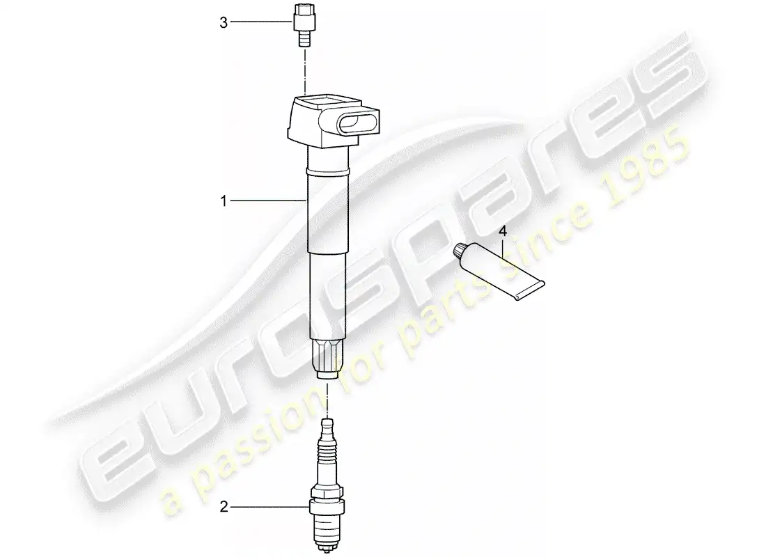 porsche 2014 (cayenne e2 92a) ignition system parts diagram