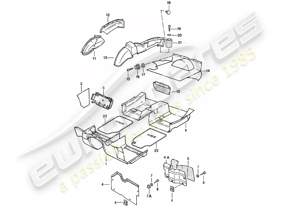 porsche 1980 (924) trims - f >> 92-cn406 384 - f >> 93-cn100 861 parts diagram