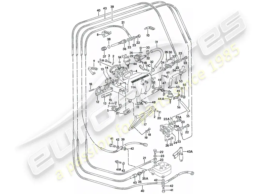 porsche 1977 (924) for - k-jetronic parts diagram