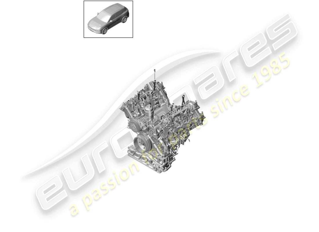 porsche 2024 (cayenne e3 9ya/9yb) base engine not ready for installation part diagram