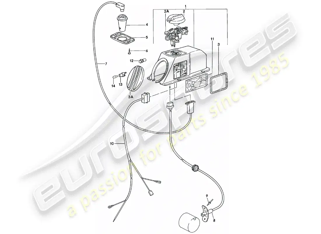 porsche 1983 (911) heater - automatic parts diagram