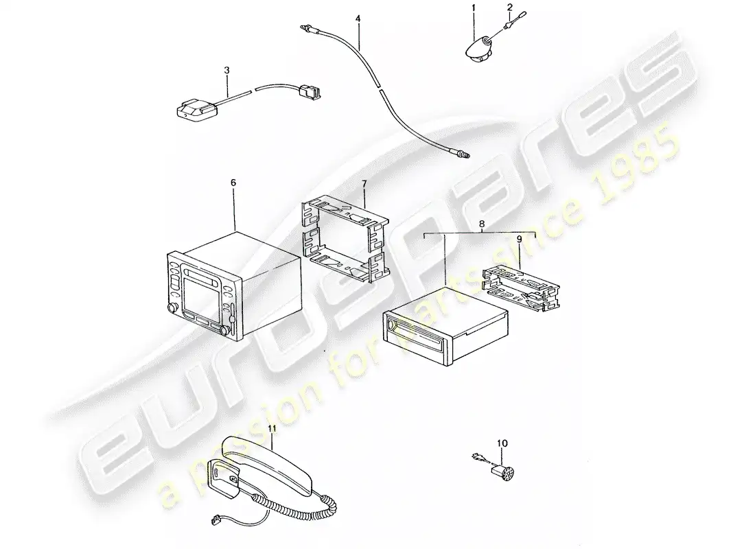 porsche 2002 (996) navigation system - teleph.operat.device/-teleph. - d >> - mj 2002 parts diagram