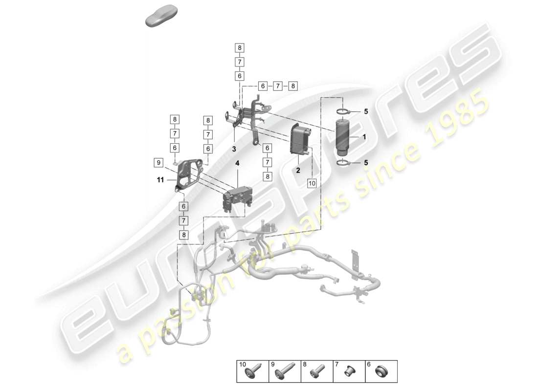 porsche 2025 (taycan 9j1-2) air conditioning refrigerant line part diagram
