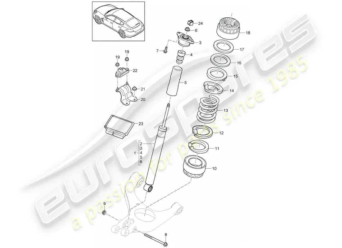 porsche 2012 (panamera 970) suspension parts diagram