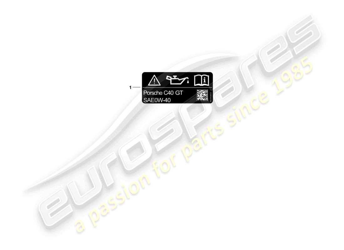 porsche 2025 (992-2 gt3) sticker engine oil part diagram