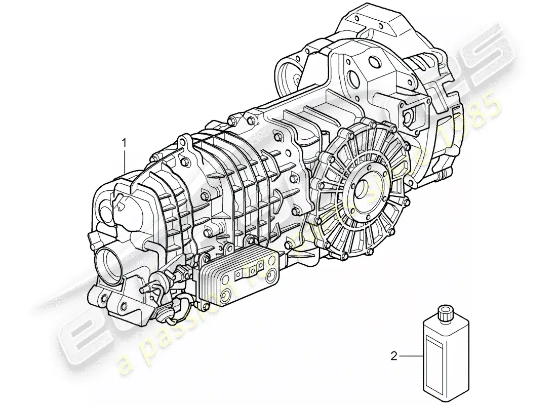 porsche 2007 (997-1 gt3) replacement transmission parts diagram