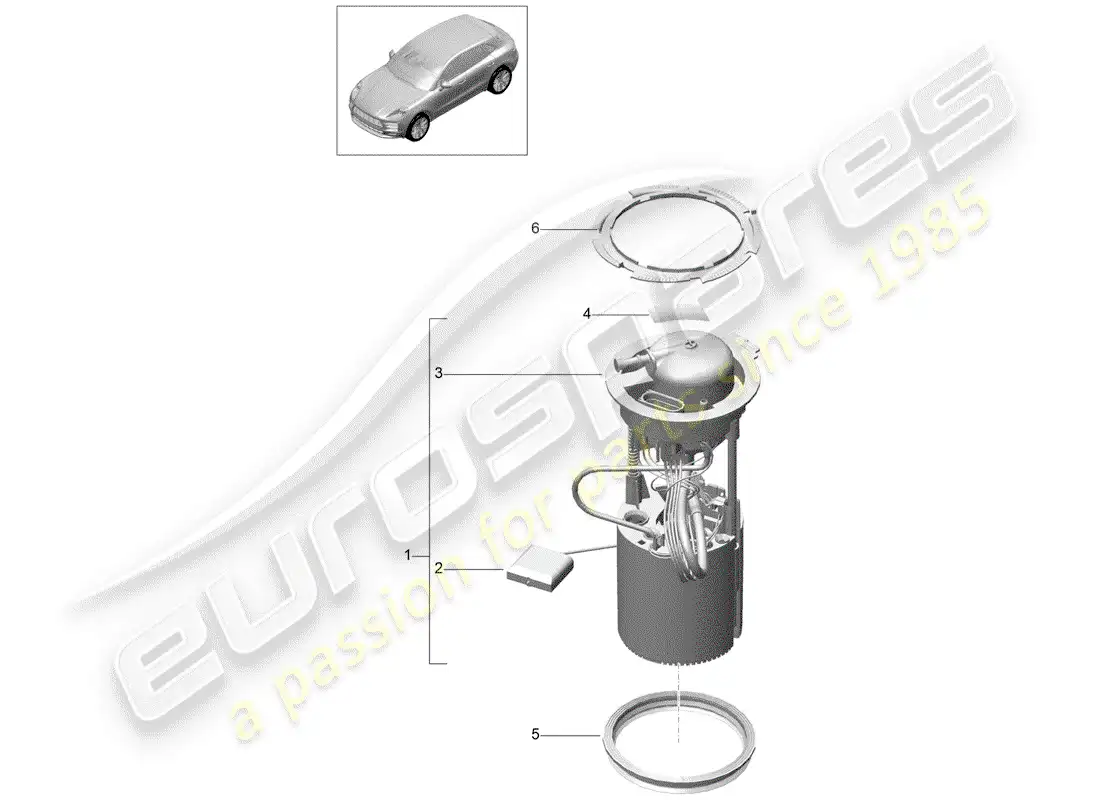 porsche 2020 (macan) fuel pump part diagram