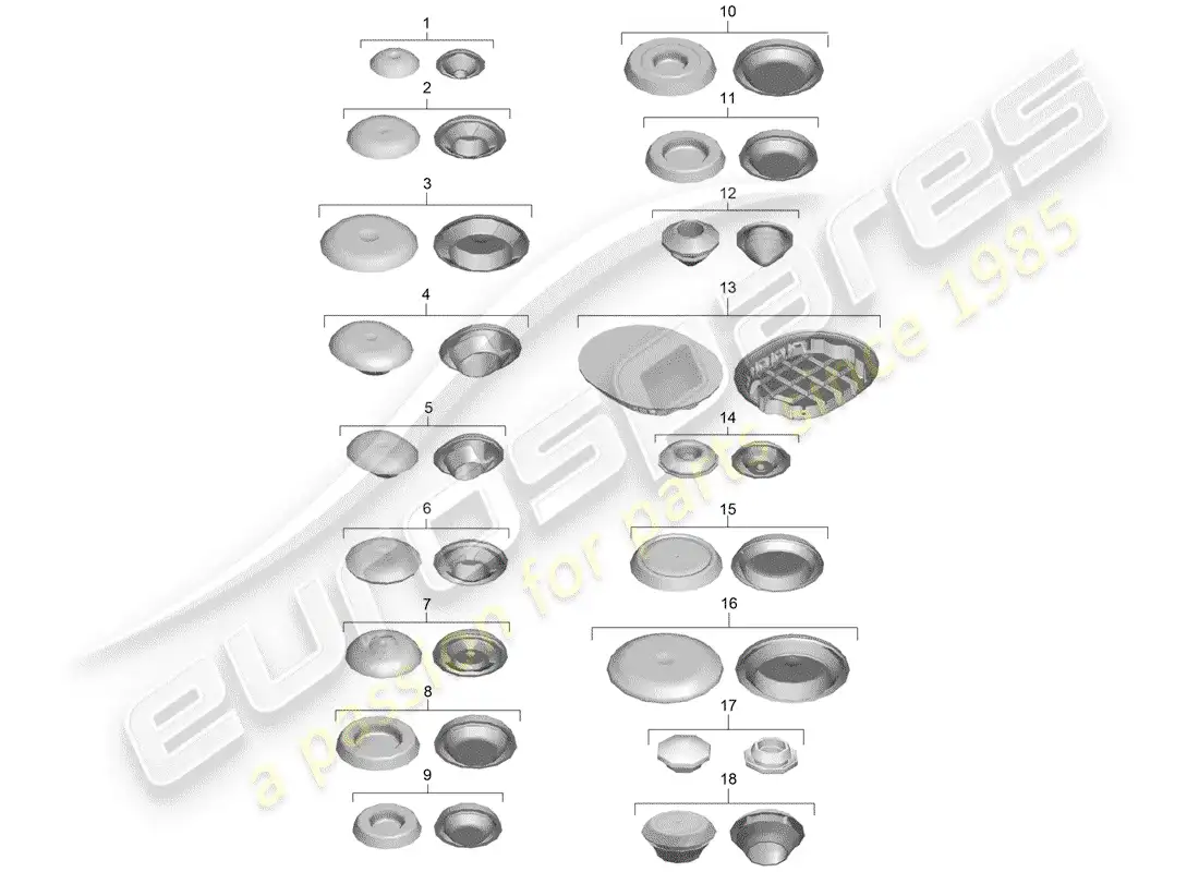 porsche 2019 (718 boxster) plug parts diagram
