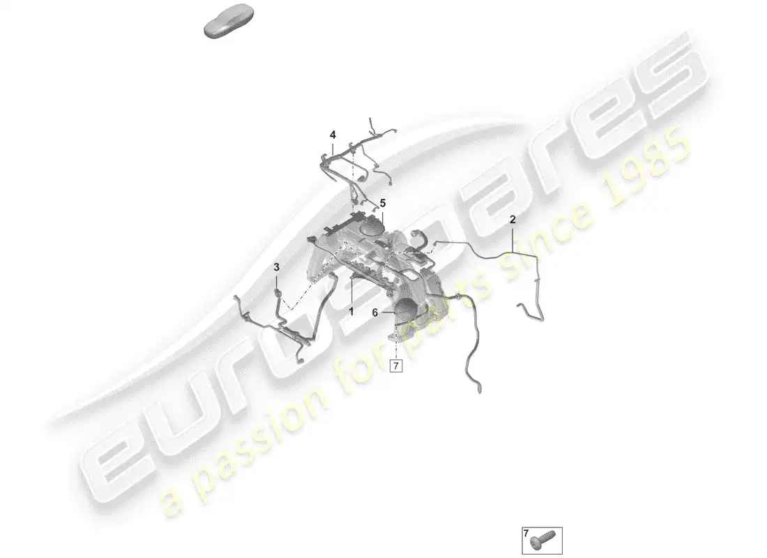 porsche 2020 (992-1) vacuum system parts diagram