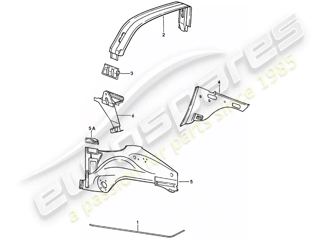 porsche 1982 (911) inner panel parts diagram