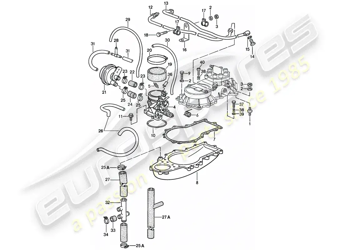 porsche 1980 (928) k-jetronic - 2 parts diagram