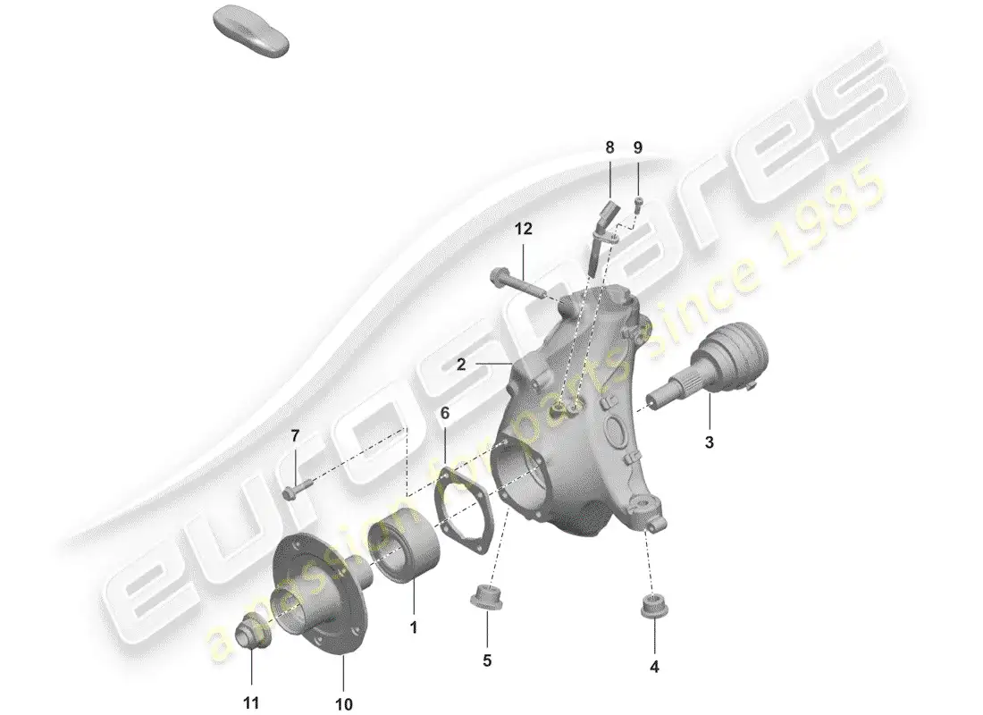 porsche 2020 (992-1) wheel carrier parts diagram