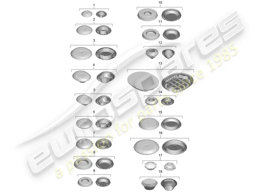 porsche 2019 (718 cayman) plug parts diagram