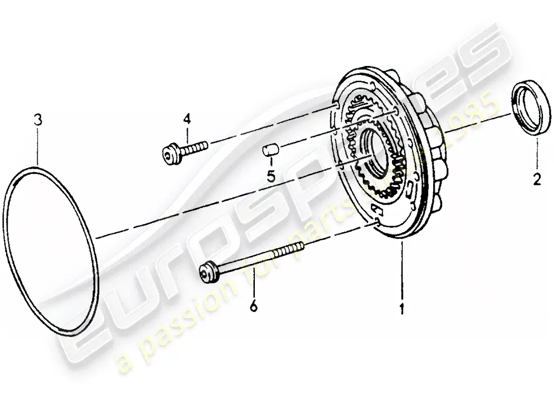 porsche 1991 (964) tiptronic - oil pump parts diagram