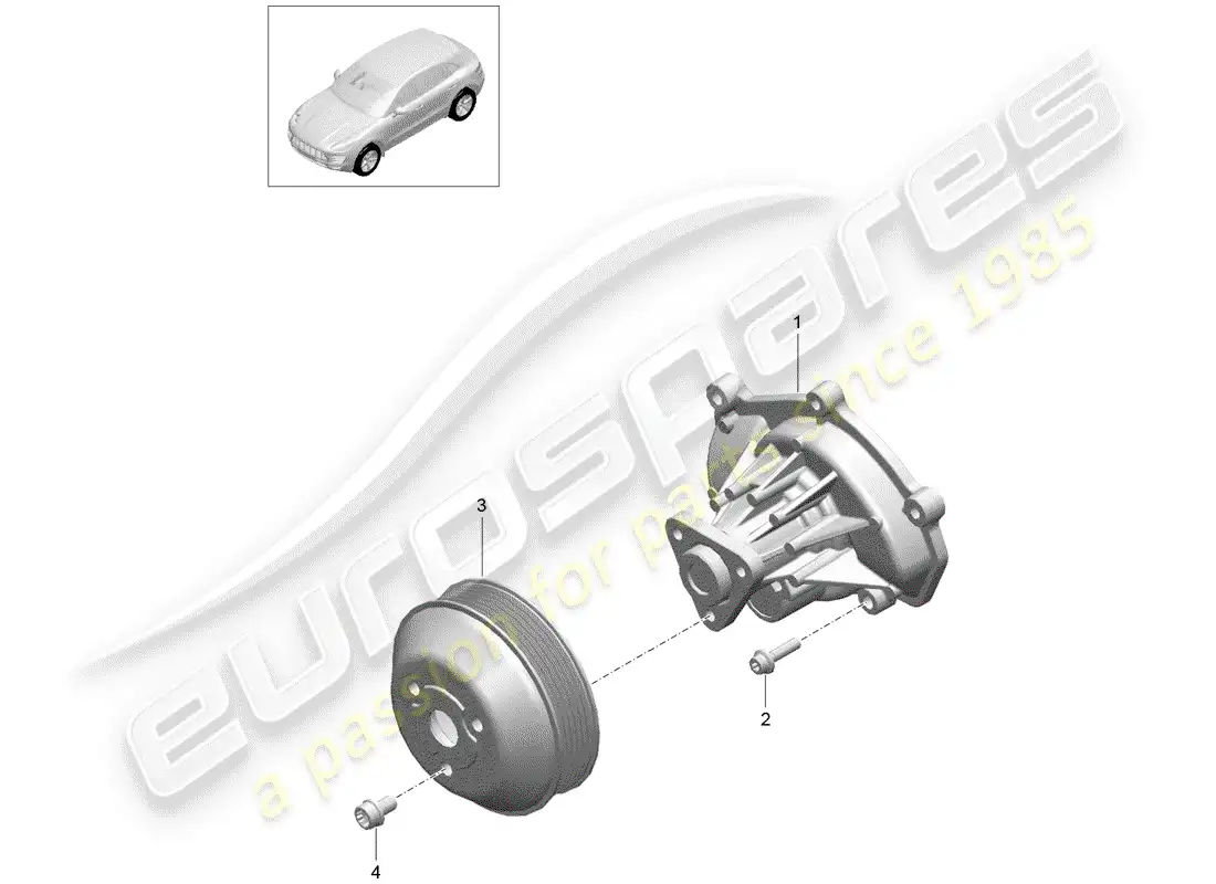 porsche 2014 (macan) water pump part diagram