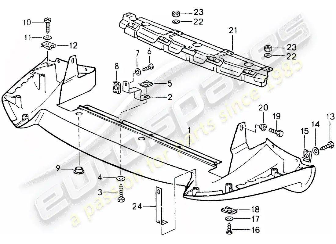 porsche 1993 (928) spoiler parts diagram