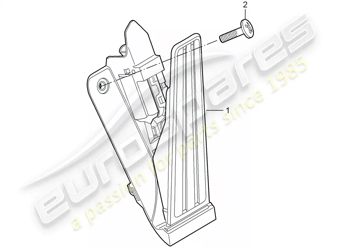 porsche 2006 (987 cayman) pedals parts diagram