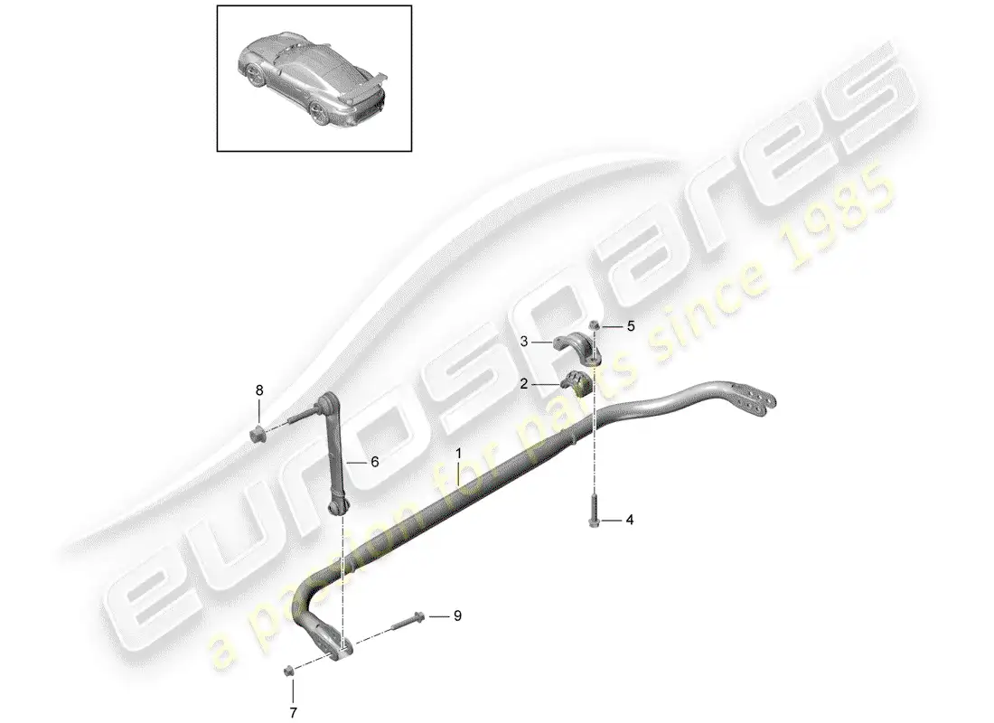 porsche 2017 (991-2 turbo) stabilizer part diagram