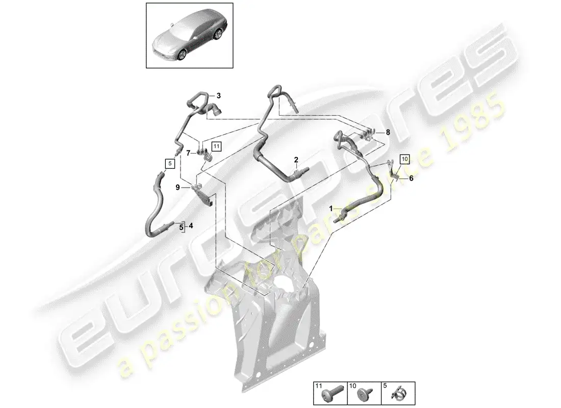 porsche 2019 (panamera 971-1) fuel line parts diagram