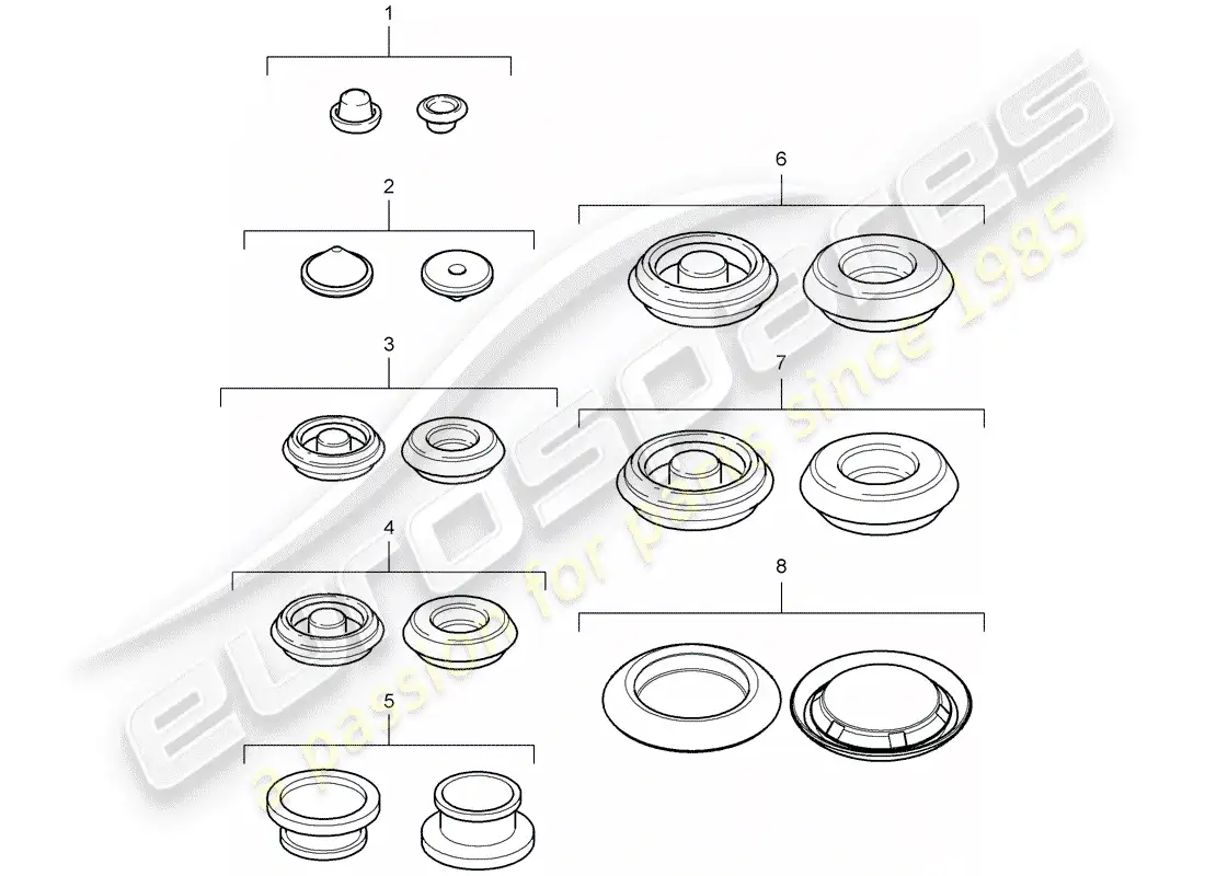 porsche 2009 997-2 turbo / gt2 plug parts diagram