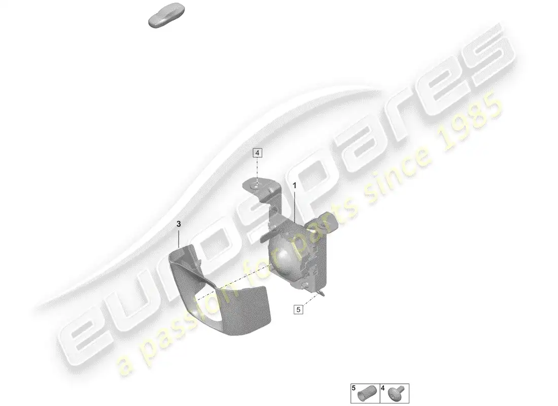 porsche 2020 (992-1) driver assistance system parts diagram