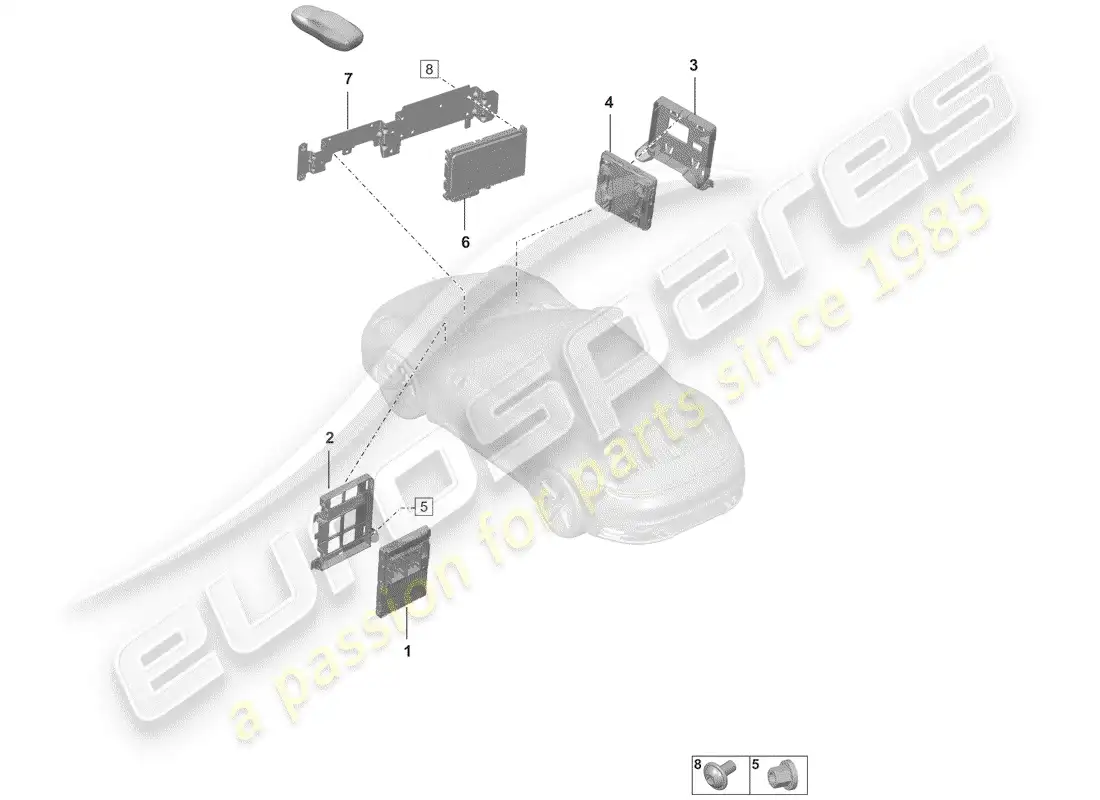 porsche 2020 (992-1) control units parts diagram