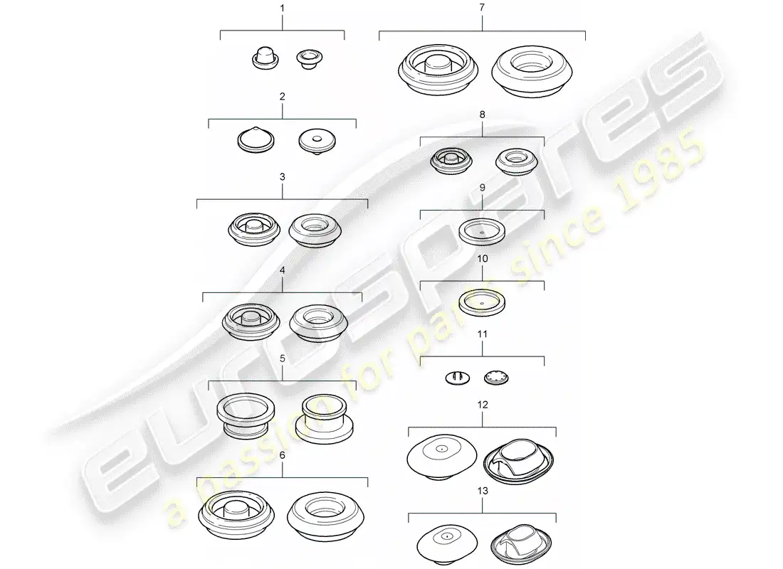 porsche 2006 (987 cayman) plug parts diagram