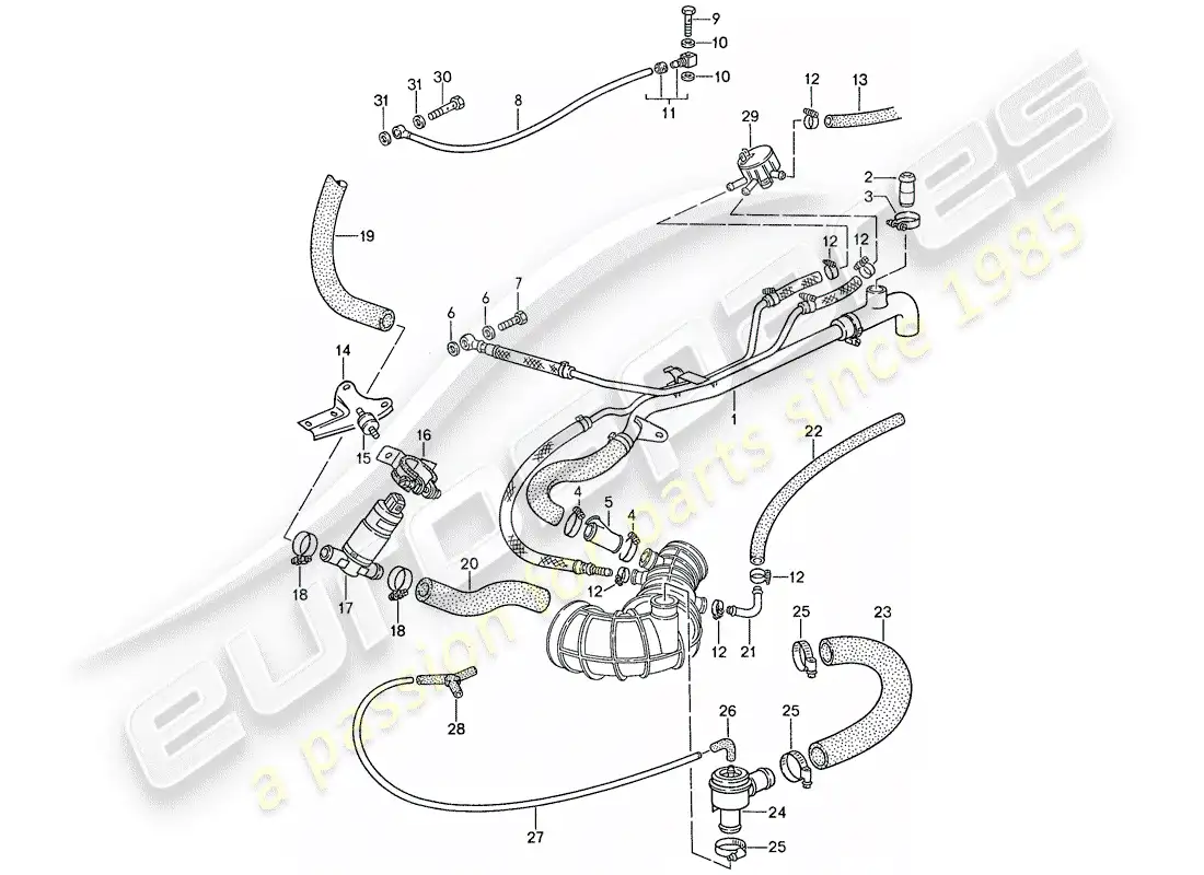 porsche 1991 (944) l-jetronic - 3 parts diagram