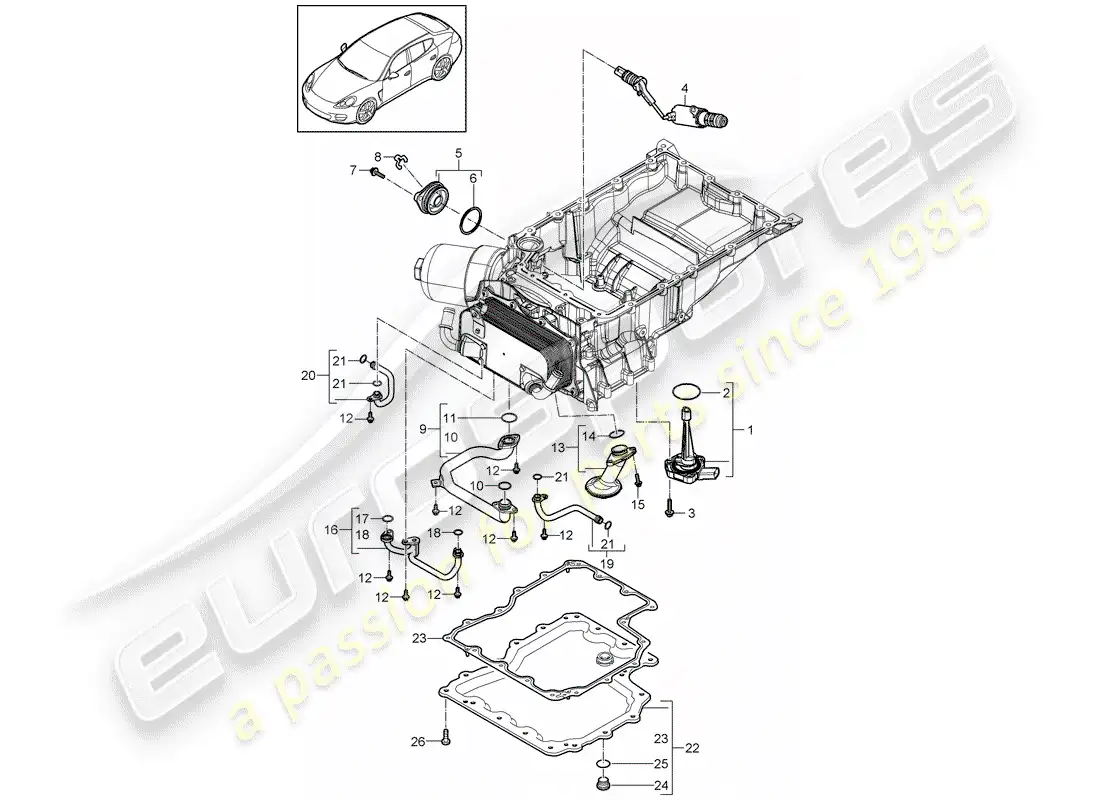 porsche 2016 (panamera 970) intake manifold parts diagram