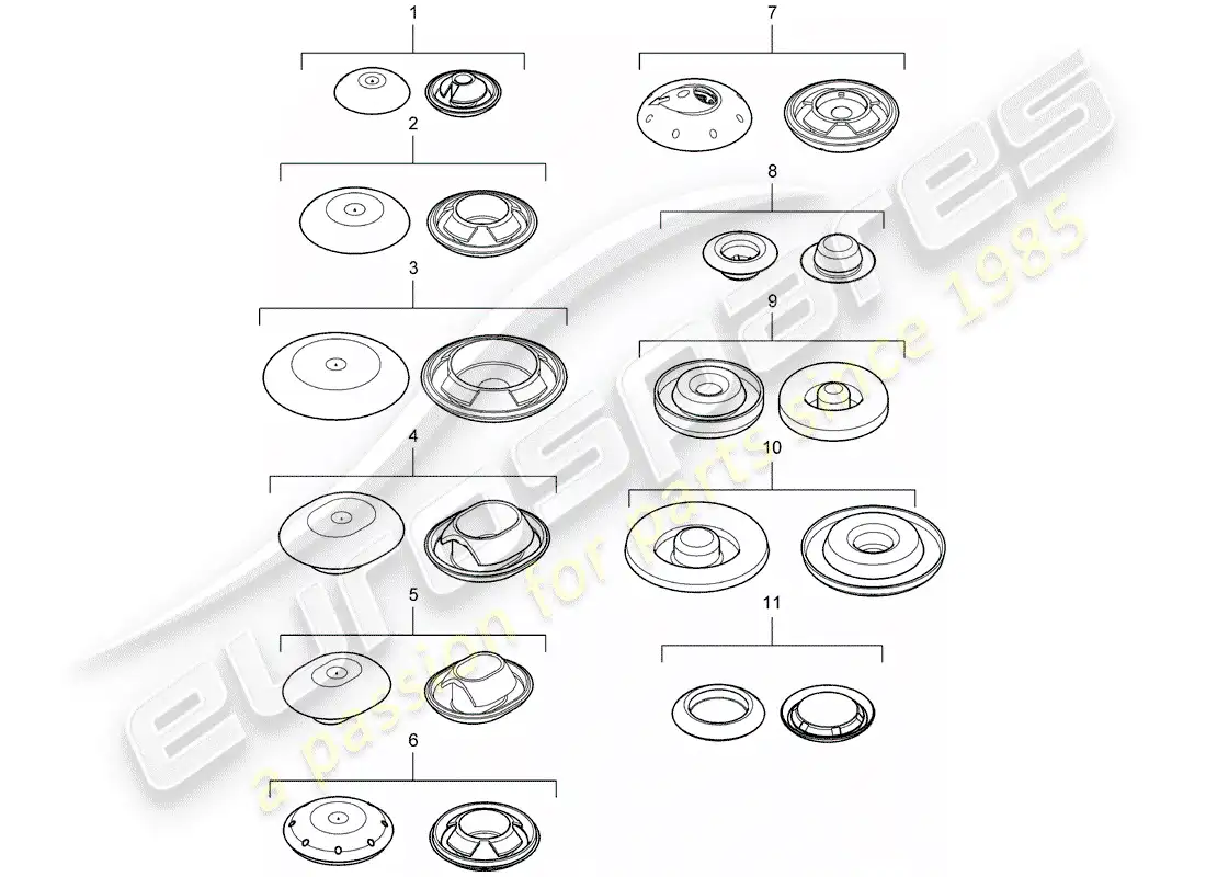 porsche 2006 (cayenne e1 9pa) plug parts diagram