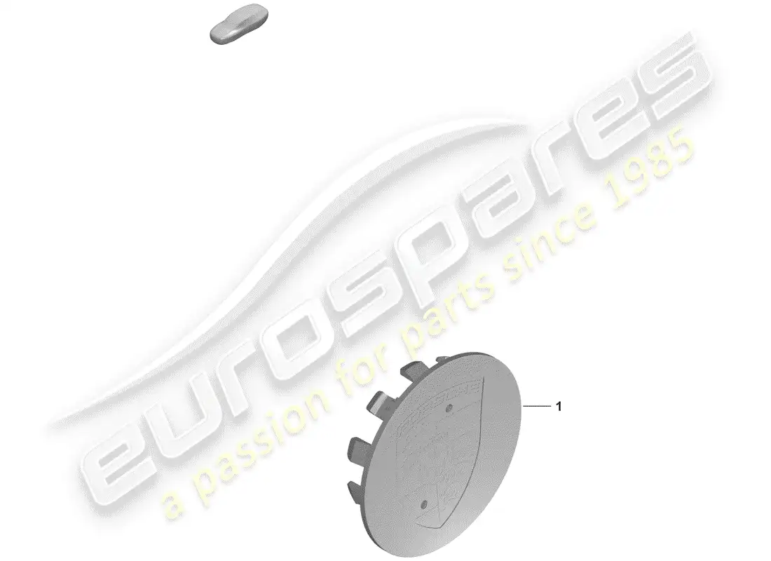 porsche 2020 (992-1) wheel cap parts diagram