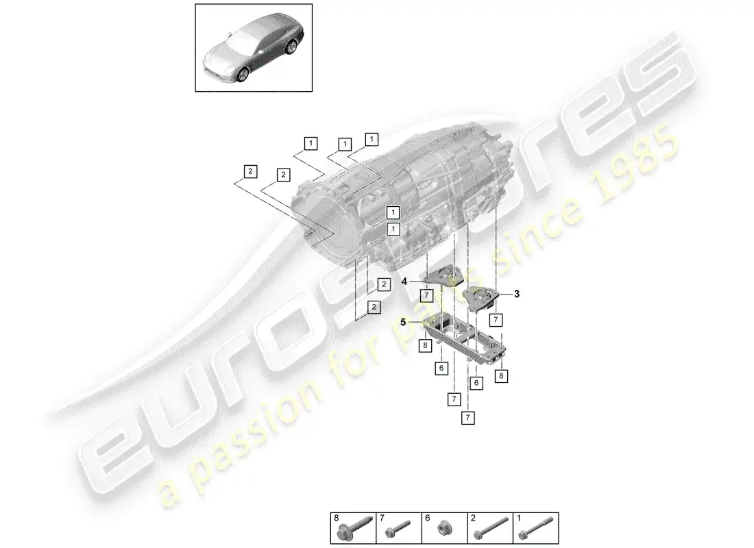porsche 2020 (panamera 971-1) mounting parts for engine and parts diagram