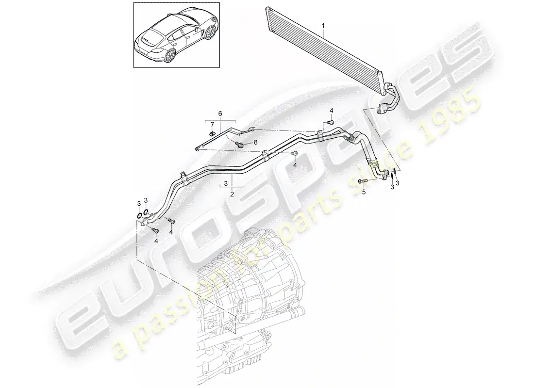 porsche 2015 (panamera 970) - pdk - parts diagram