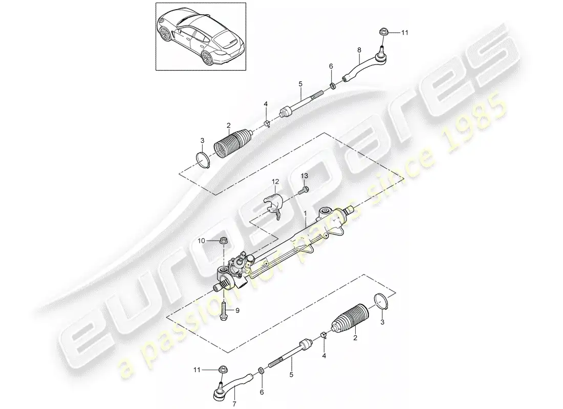 porsche 2016 (panamera 970) power steering parts diagram