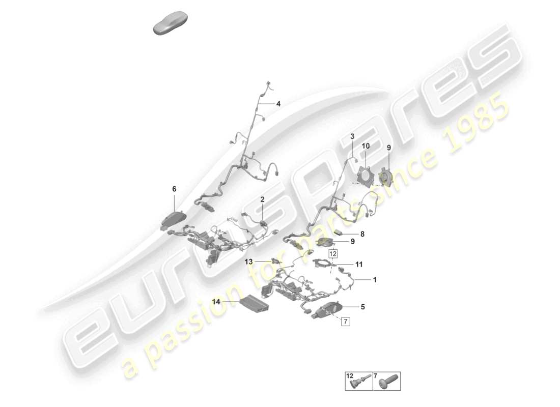 porsche 2022 (taycan 9j1-1) electrics comfort seat part diagram