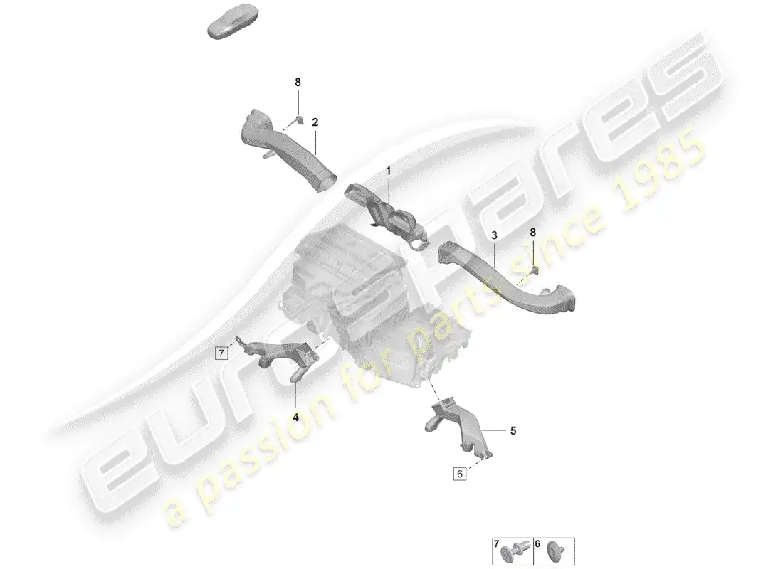 porsche 2020 (992-1) air conditioner parts diagram