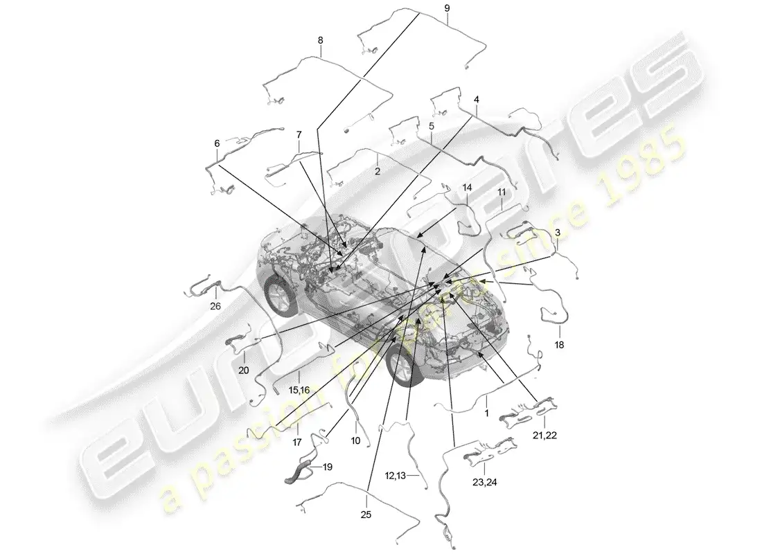 porsche 2017 (macan) single wiring parts diagram