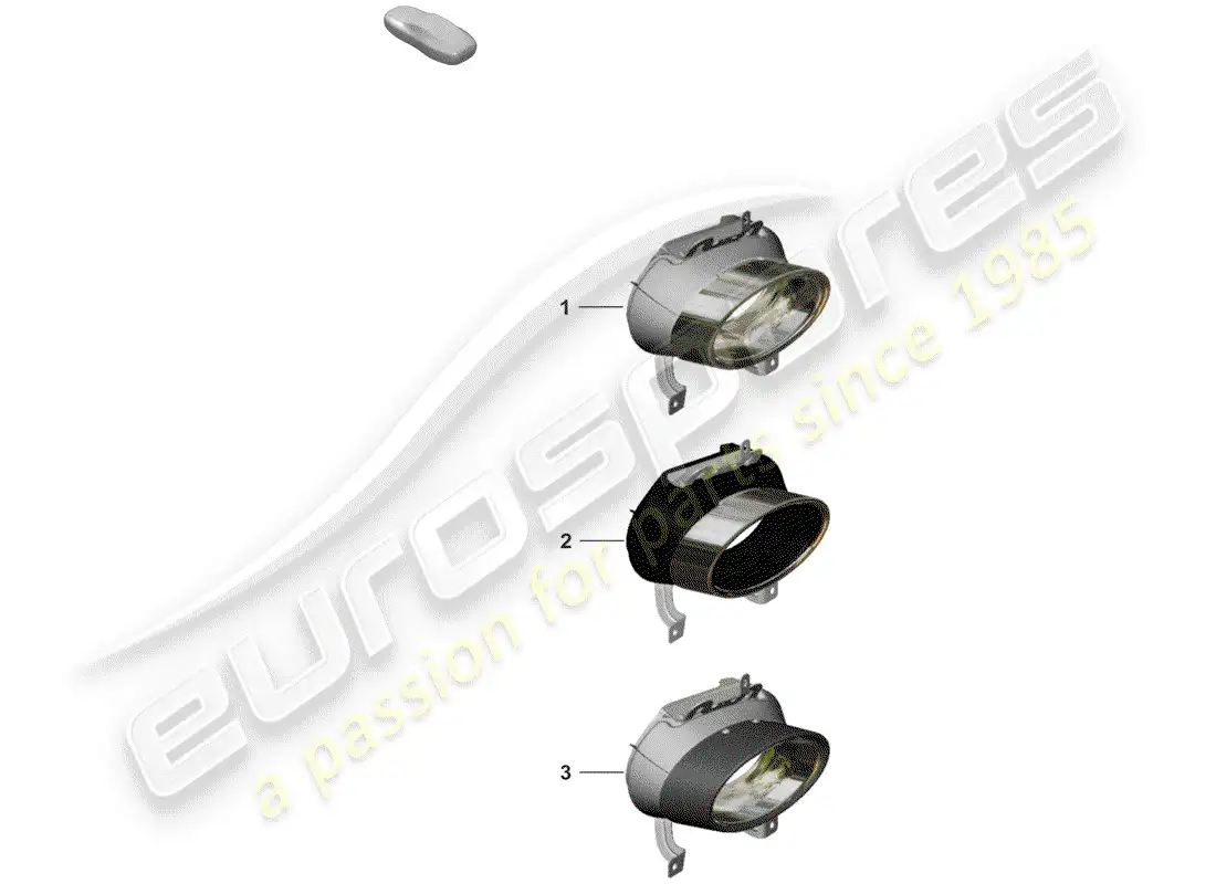 porsche 2019 (992-1) tail pipe parts diagram