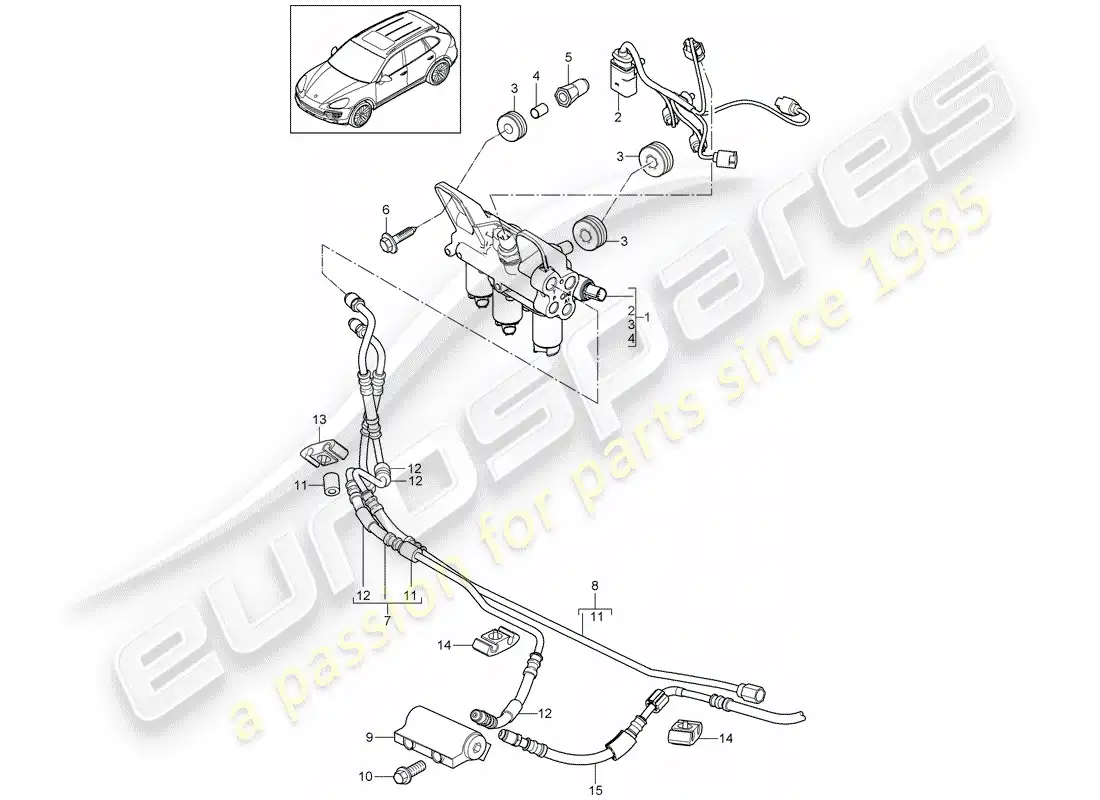 porsche 2014 (cayenne e2 92a) stabilizer part diagram