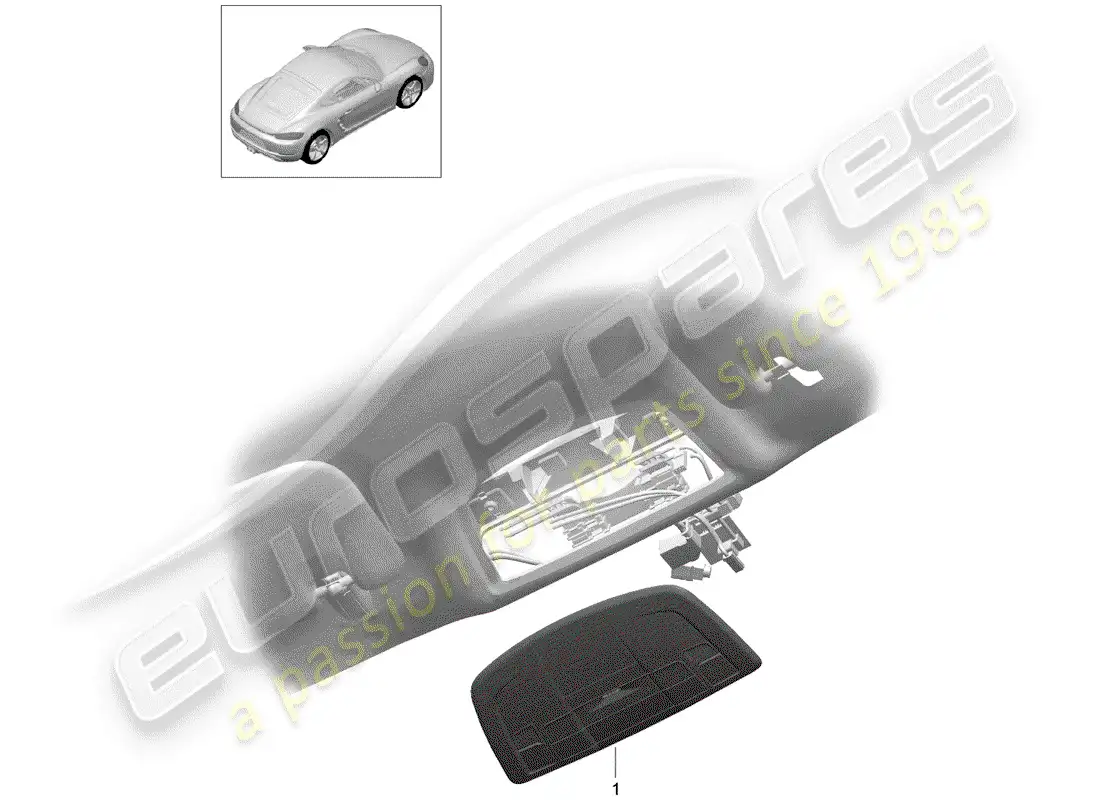 porsche 2019 (718 cayman) bracket parts diagram