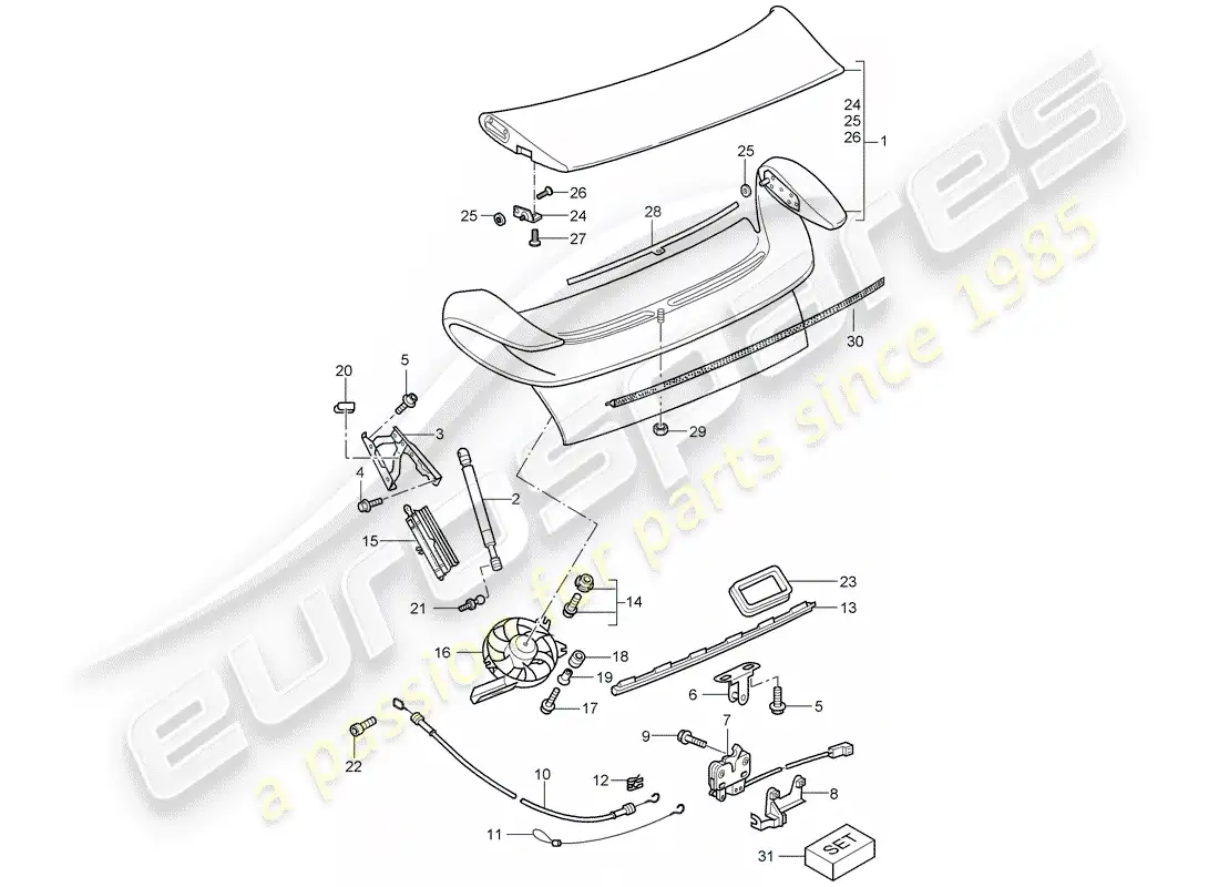 porsche 2005 (996 gt3) cover - d >> - mj 2002 parts diagram