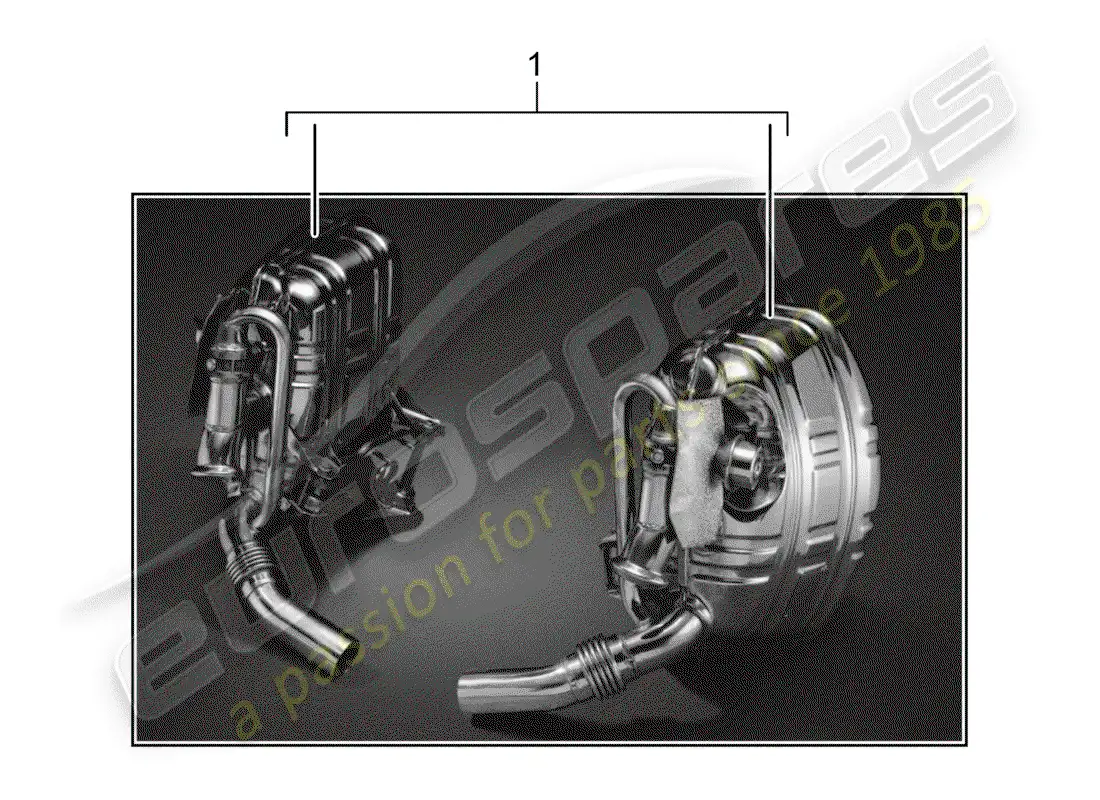 porsche 2000 (996) exhaust system - sport version - d - mj 1998>> - mj 2005 parts diagram