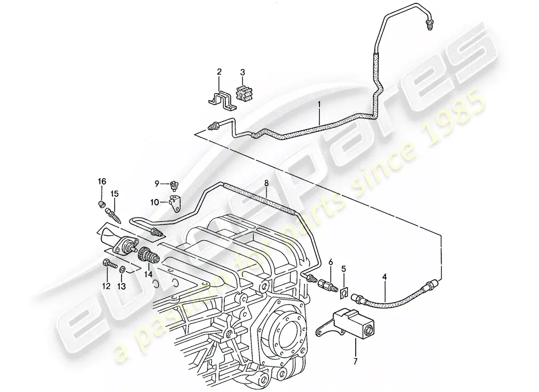 porsche 1991 (928) automatic transmission - lock control 2 - d - mj 1990>> parts diagram